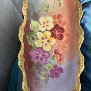 Limoges France Floral oblong dish